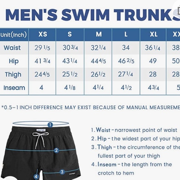 Small maamgic Mens Swim Trunks 5" with Mesh Lining Quick Dry Bathing Suits Swim - Picture 2 of 7